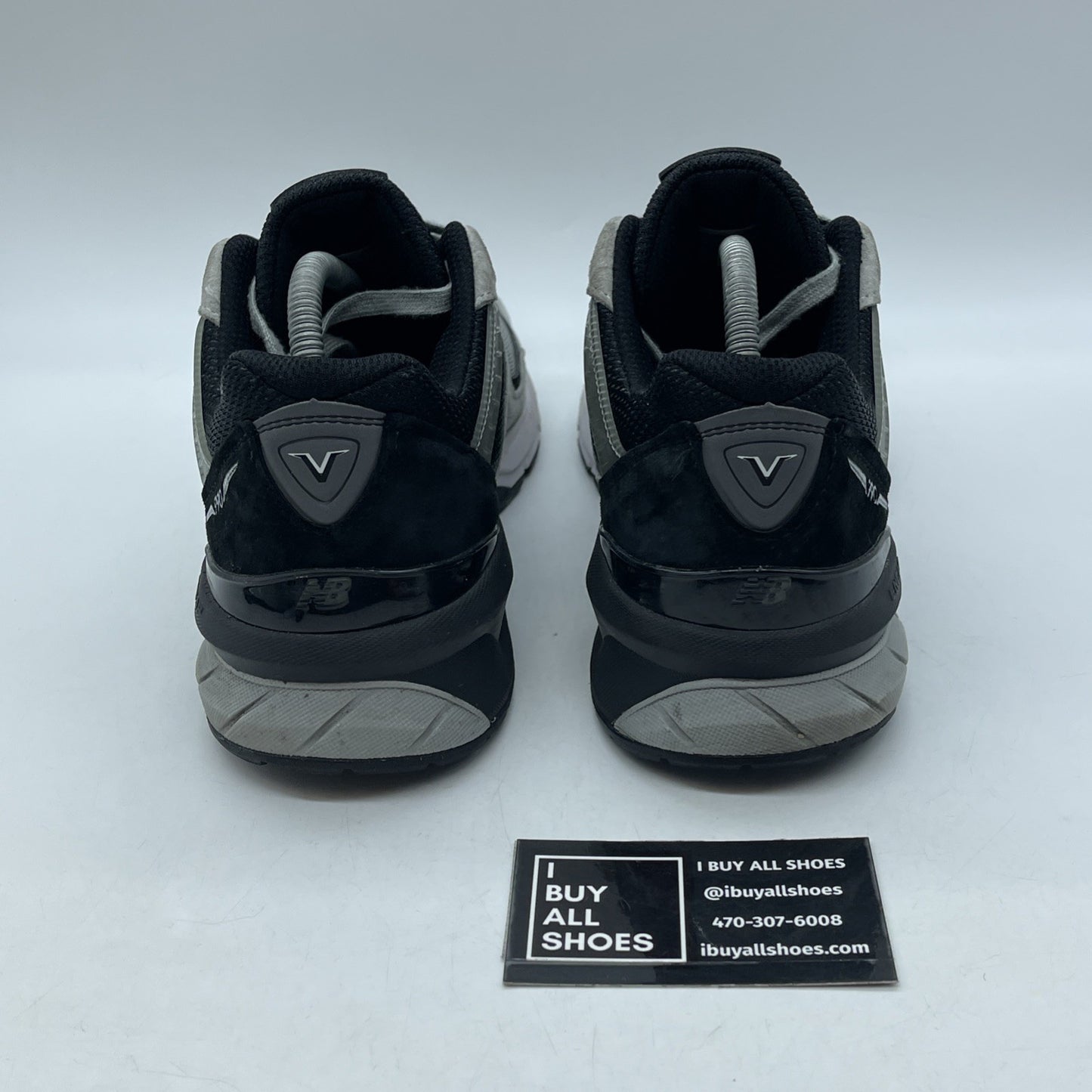 Size 9 - New Balance 990v5 Made In USA Black Grey Suede Leather (M990GB5)