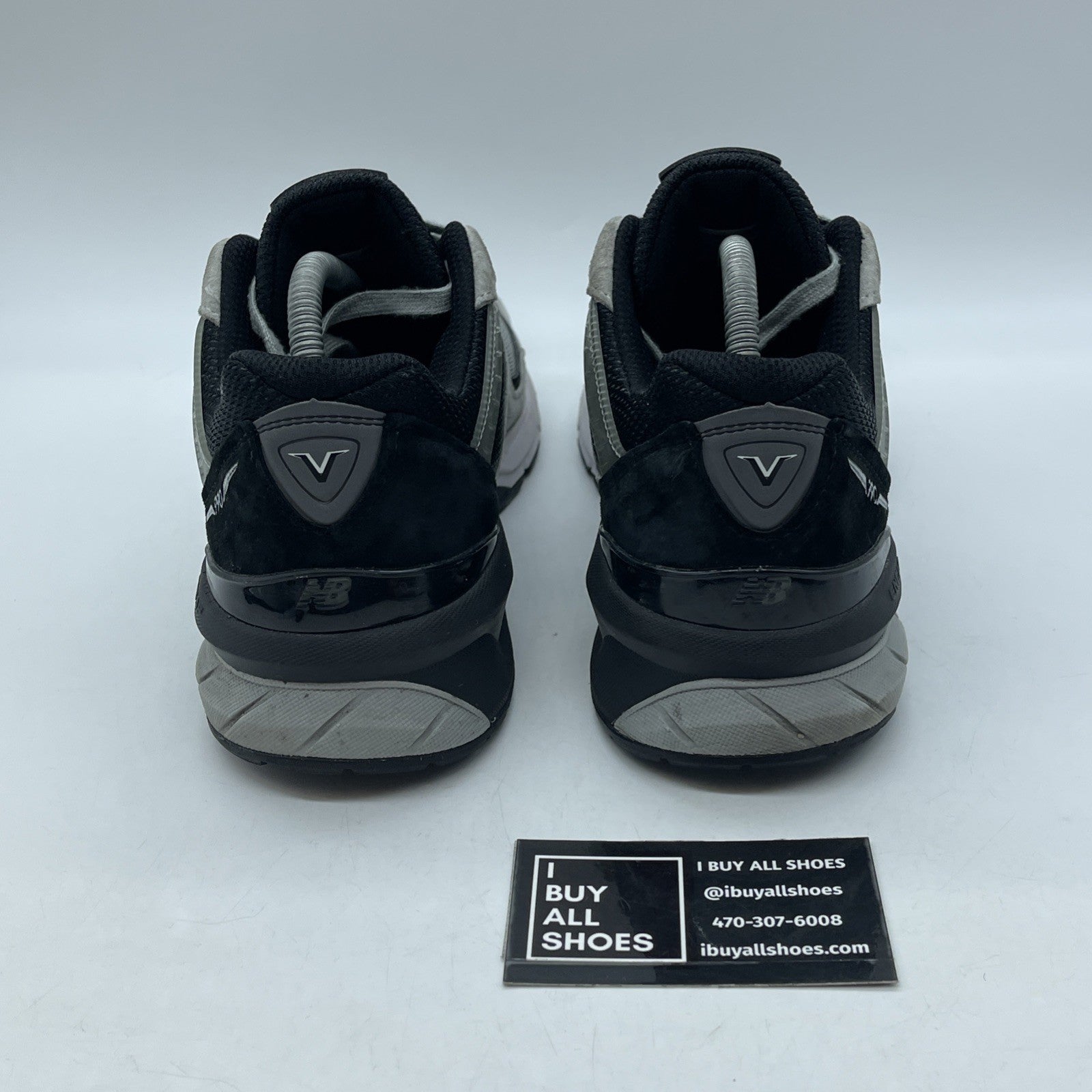 Size 9 - New Balance 990v5 Made In USA Black Grey Suede Leather (M990GB5)