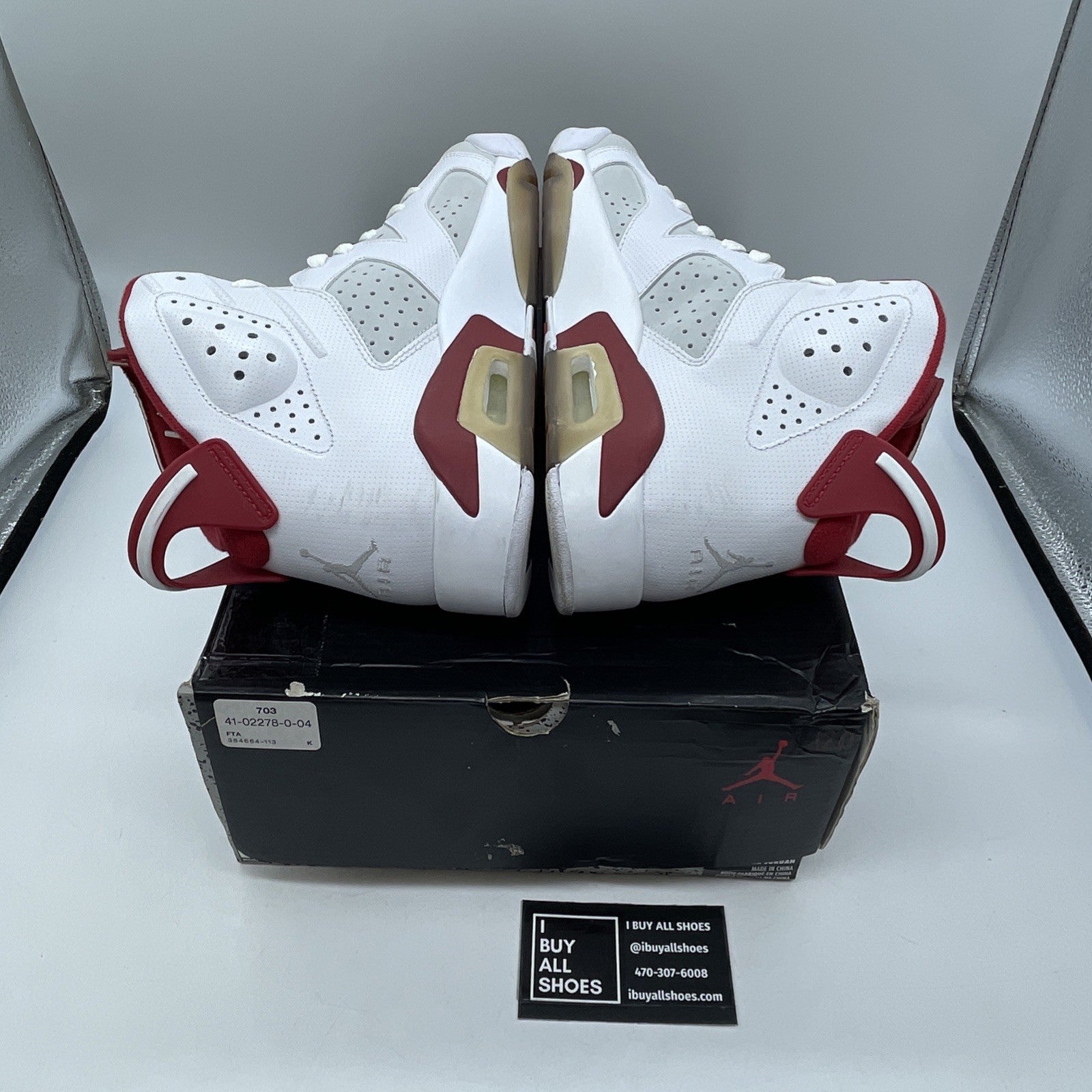 Size 8.5 - Air Jordan 6 Retro Alternate White Grey Suede Leather (384664-113)