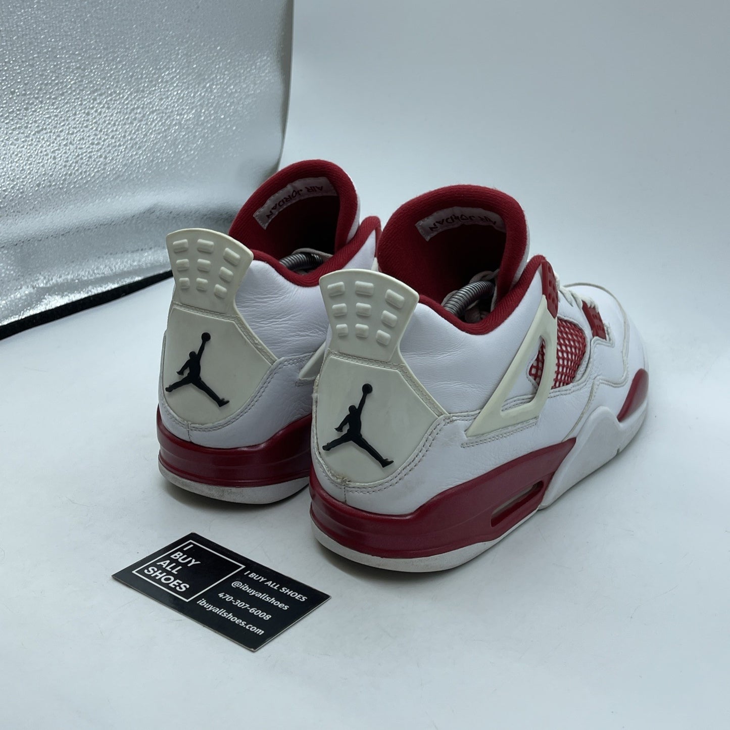 Size 11 - Jordan 4 Retro alternate 89 2016 White Red Leather (308497-106)