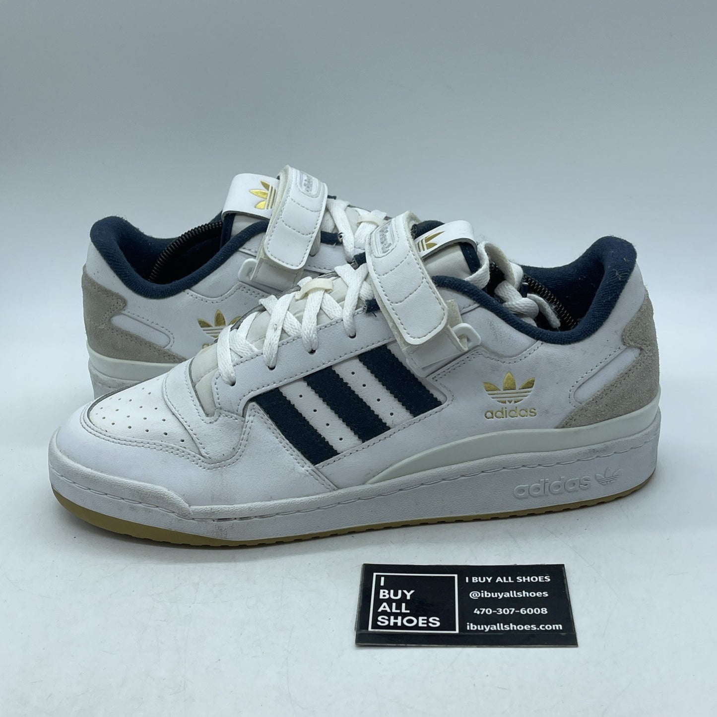 Size 11 - adidas Forum Low White Crew Navy (GY2648)