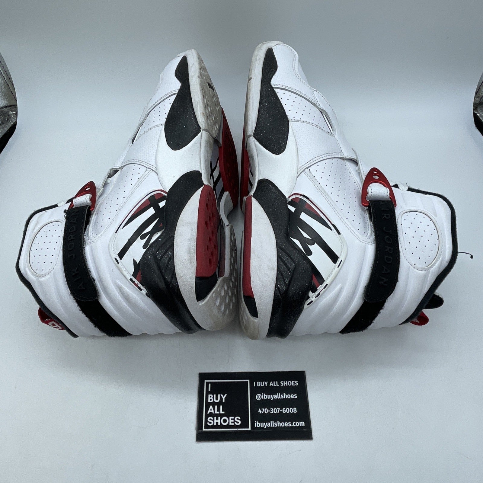 Size 12 - Air Jordan 8 Retro Alternate White Black Red Leather (305381-104)