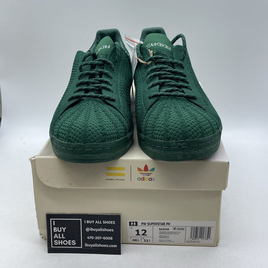 Size 12 - Adidas Pharrell x Superstar Primeknit Dark Green (S42928)