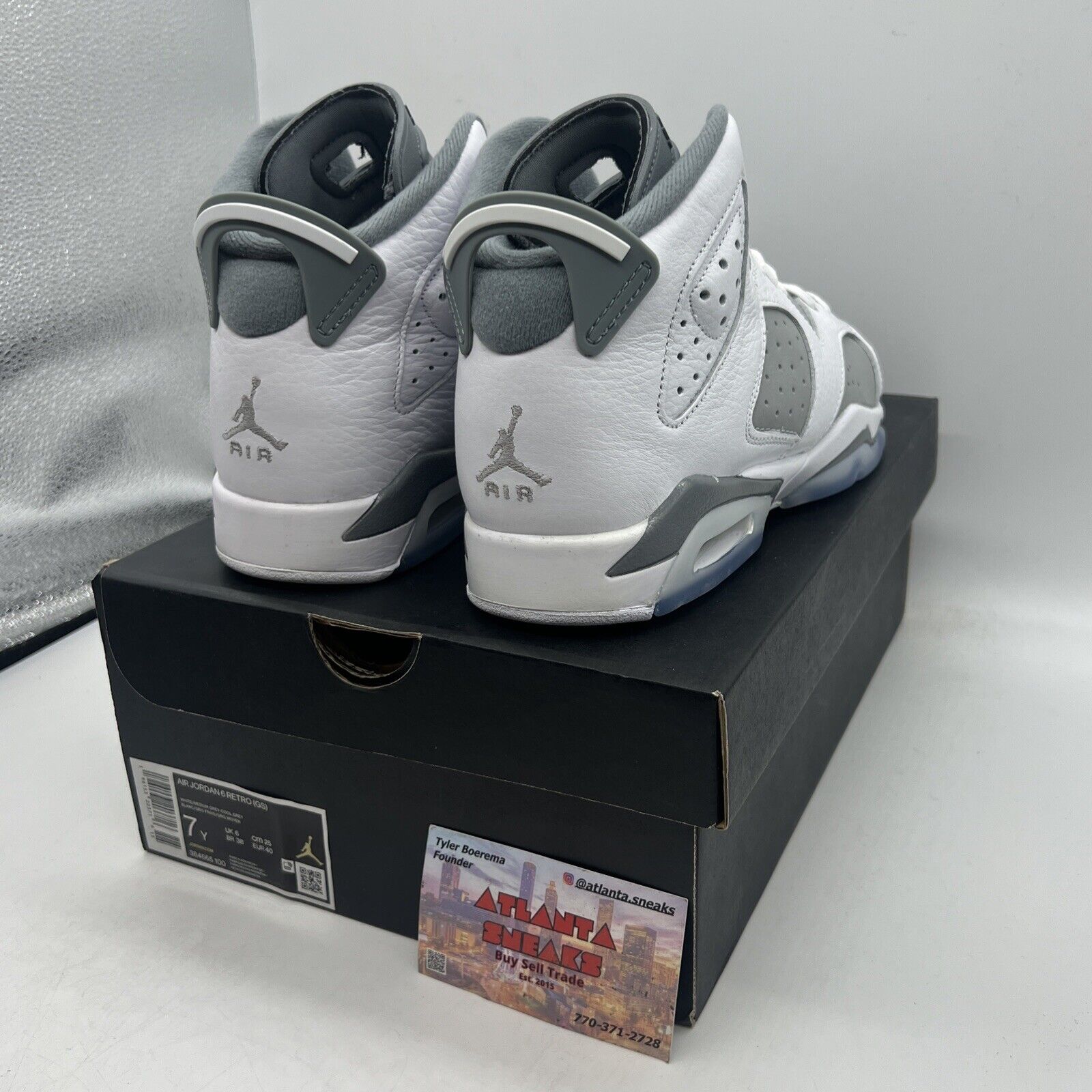 Size 7 - Jordan 6 Retro Low Cool Grey Brand New Og All