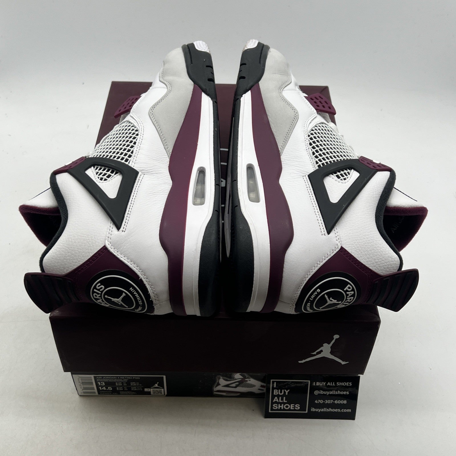 Size 13 - Air Jordan 4 Retro x Paris Saint-Germain Bordeaux 2020 (CZ5624-100)
