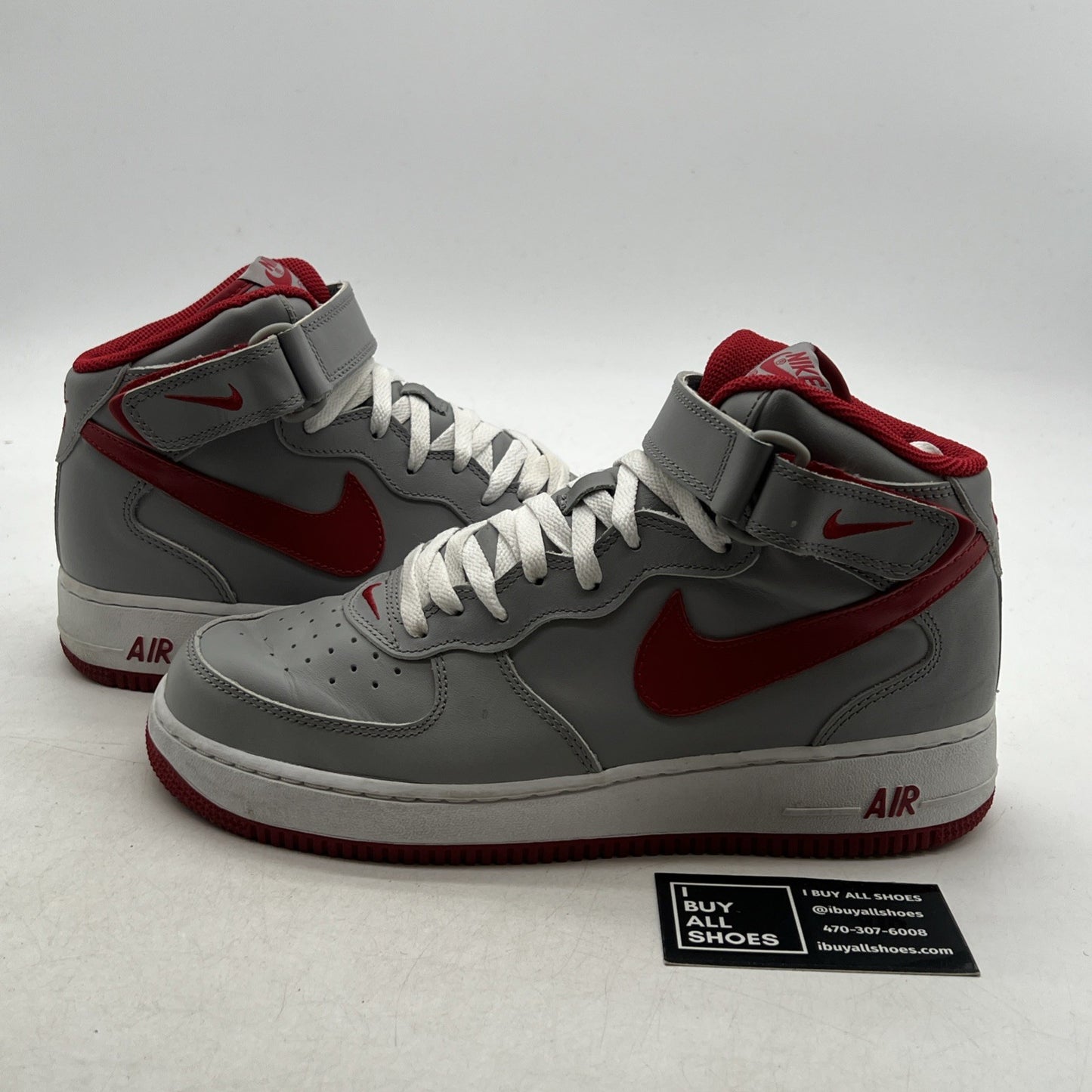 Size 9 - Nike Air Force 1 Mid Gray (306352-061)