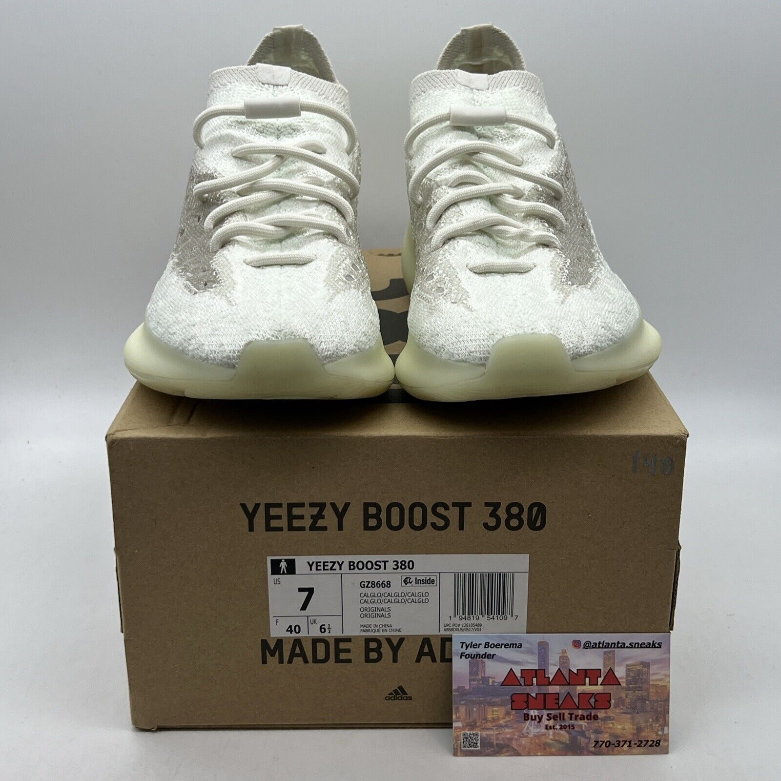 Size 7 - adidas Yeezy Boost 380 Calcite Glow (GZ8668)