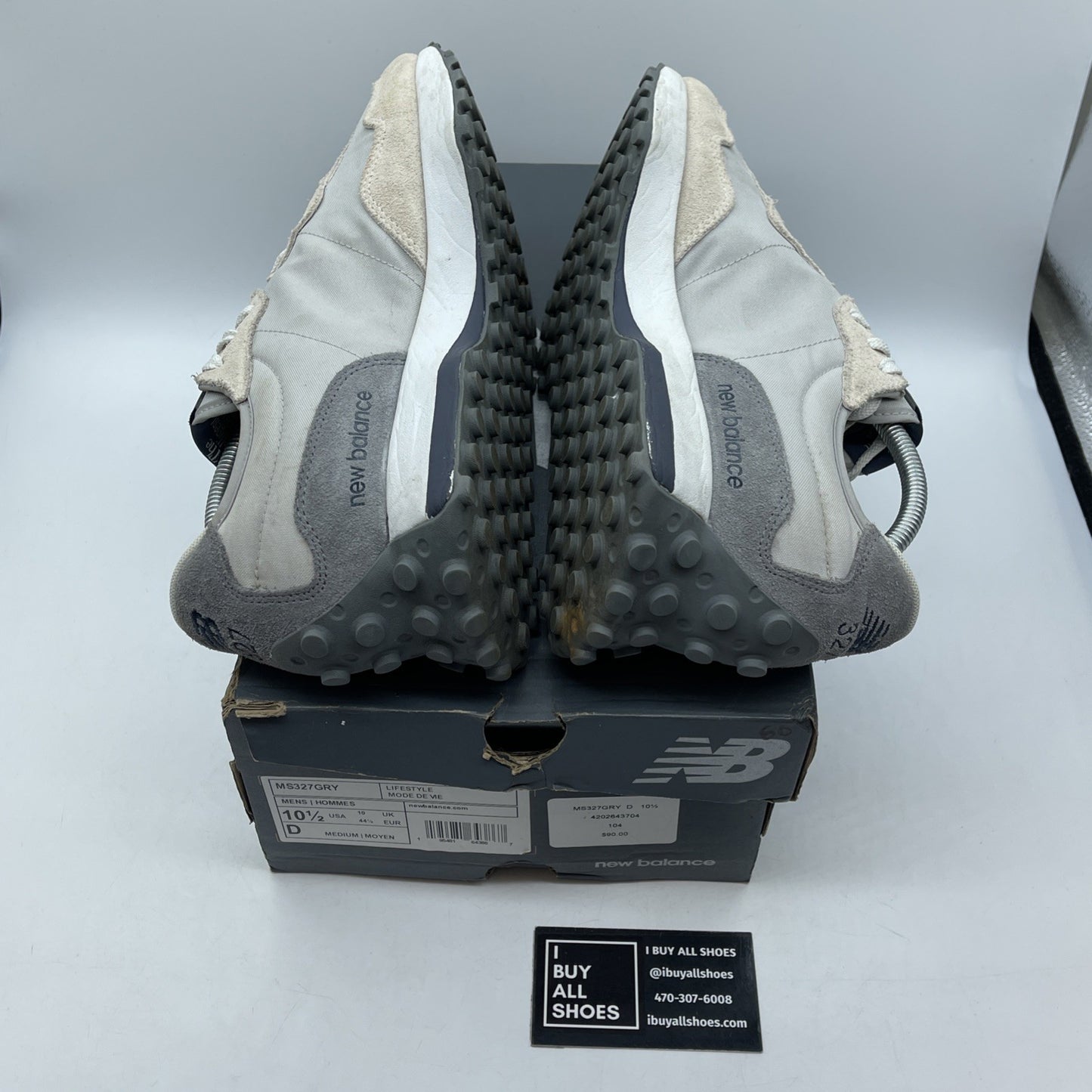 Size 10.5 - New Balance Foot Locker x 327 Grey Day Grey Navy (MS327GRY)