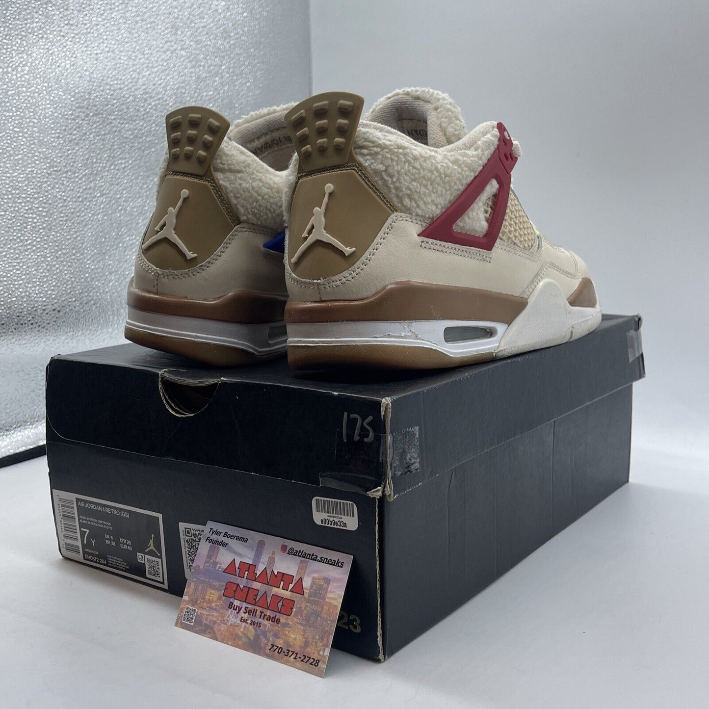 Size 7Y (GS) - Jordan 4 Retro Mid Wild Things Brown Red (DH0572-264)