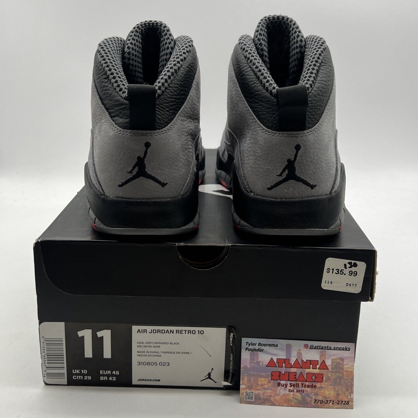 Size 11 - Air Jordan 10 Retro Cool Grey (310805-023)