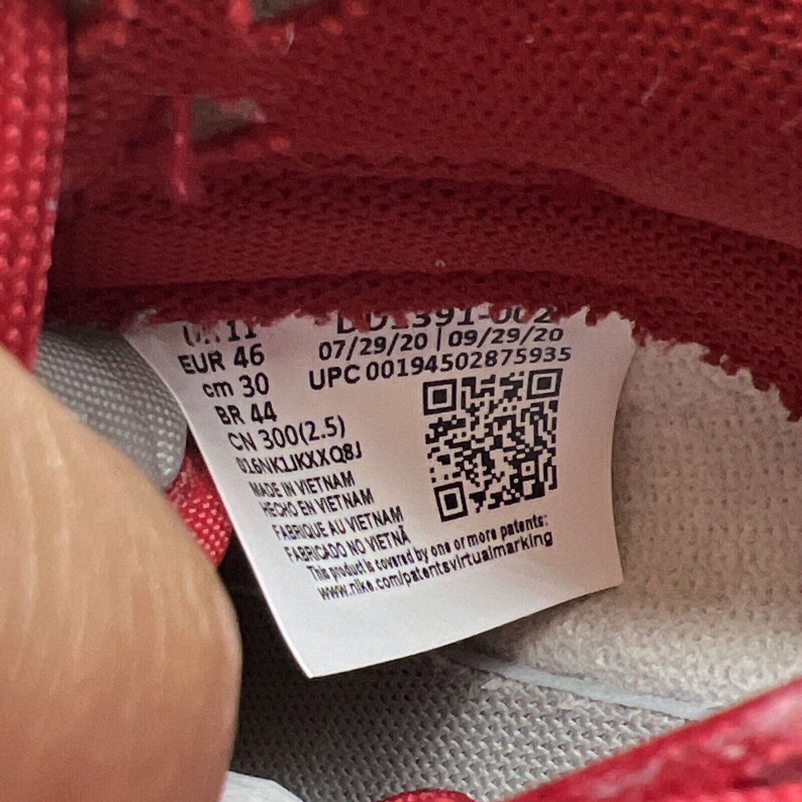 Size 12 - Nike Dunk Low SP UNLV 2021 Grey Red Leather White (DD1391-002)
