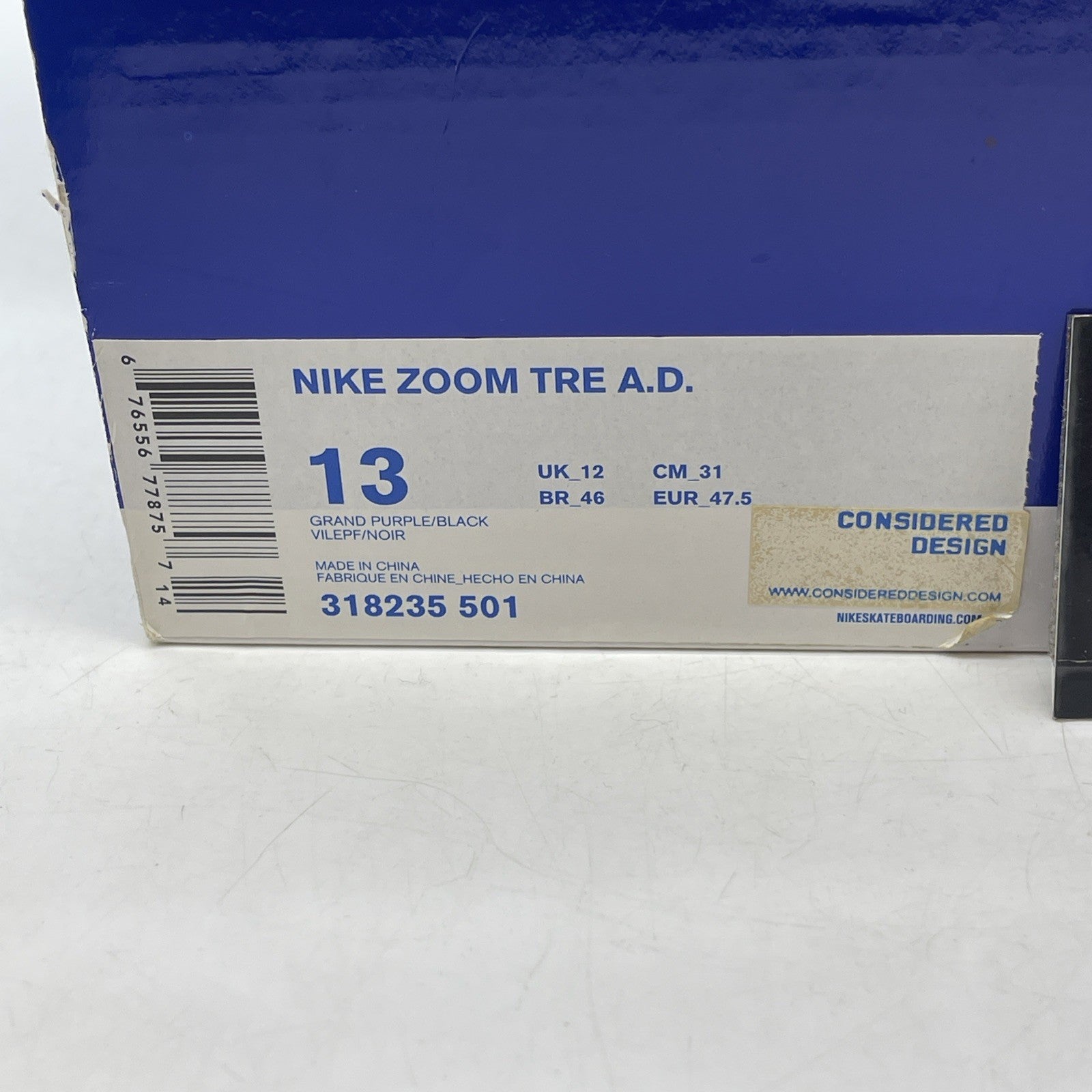 Size 13 - Nike Zoom Tre A.D. Grand Purple (318235-501)