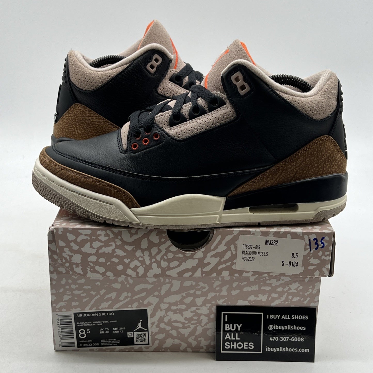 Size 8.5 - Air Jordan 3 Retro Mid Desert Elephant (CT8532-008)