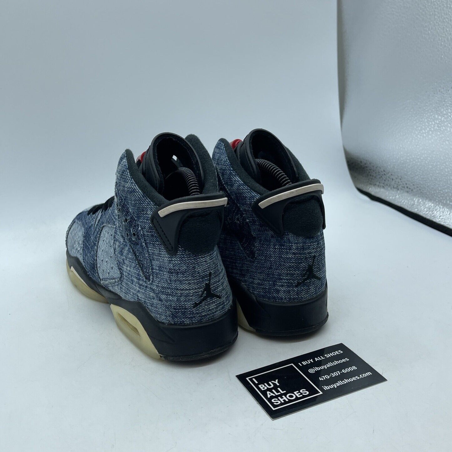 Size 6Y - Air Jordan 6 Retro Washed Denim Blue Black Suede Leather (CV5489-401)