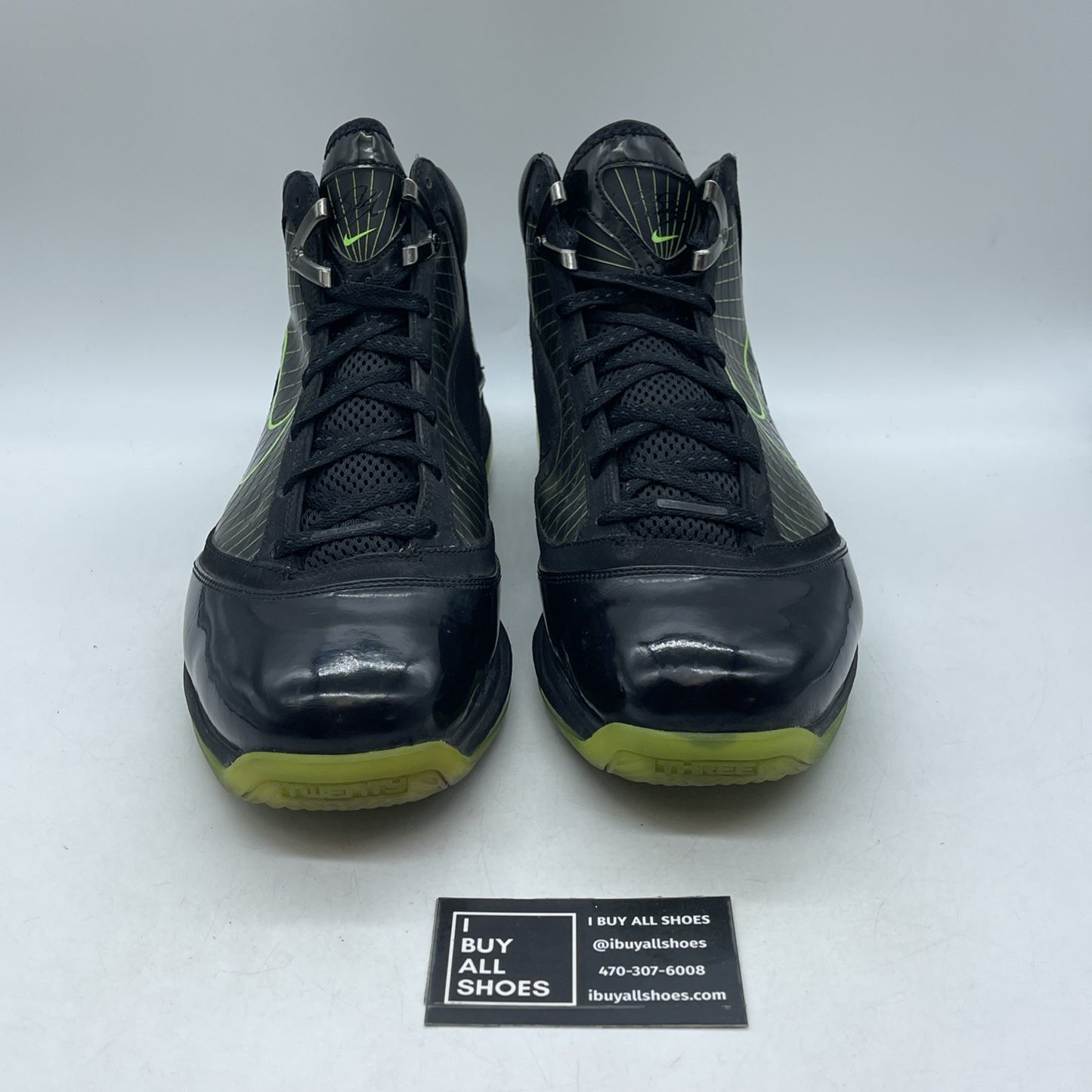 Size 14 - Nike Air Lebron 7 VII Dunkman Black Neon Green Zoom James (275664-006)