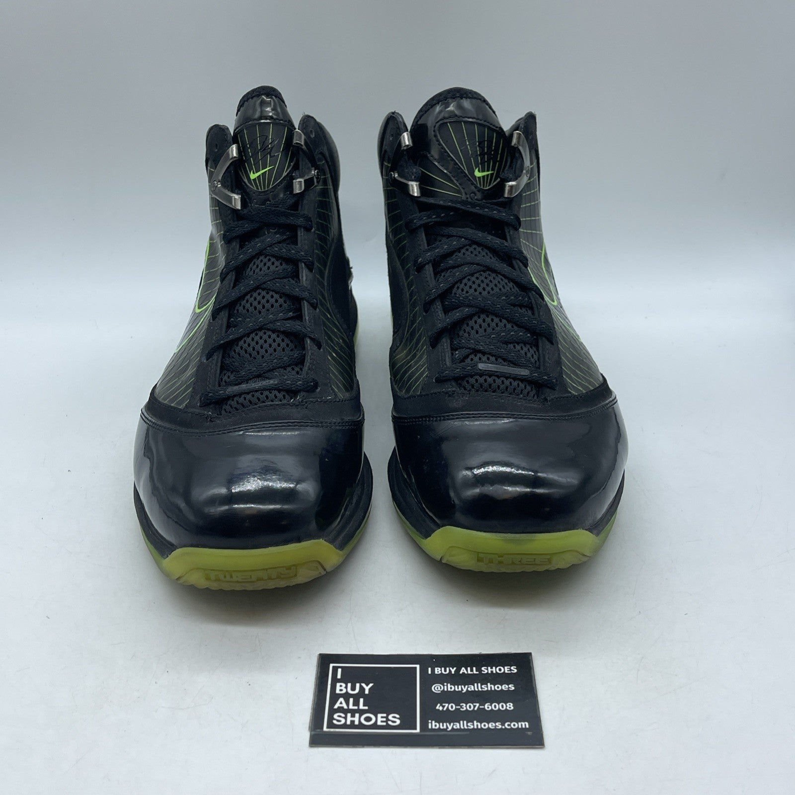 Size 14 - Nike Air Lebron 7 VII Dunkman Black Neon Green Zoom James (275664-006)