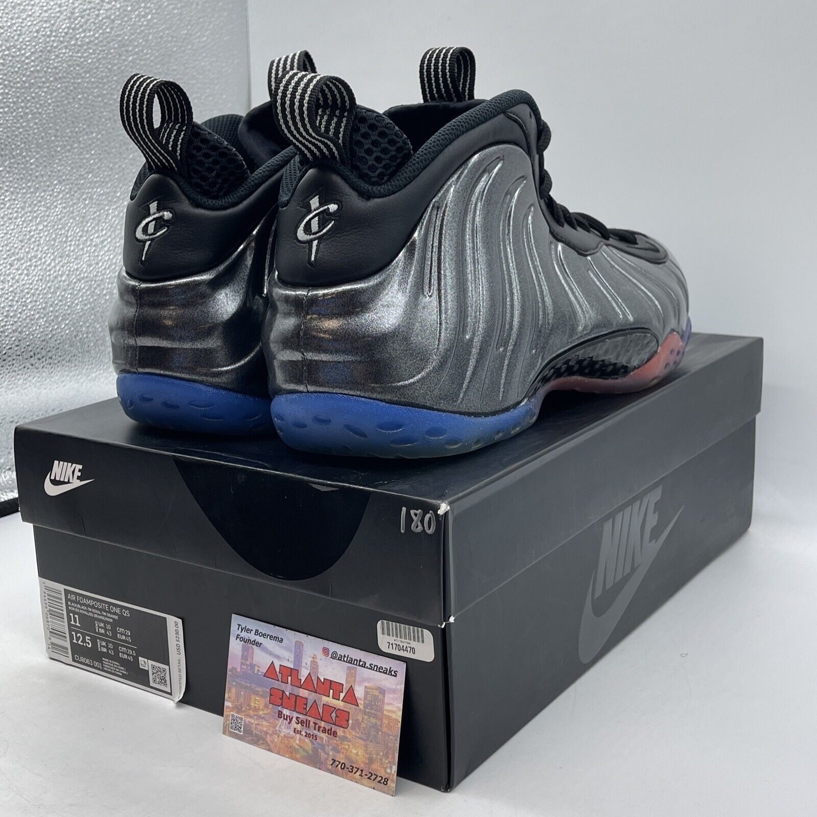 Size 11 - Nike Air Foamposite One QS Gradient Soles Grey Leather (CU8063-001)