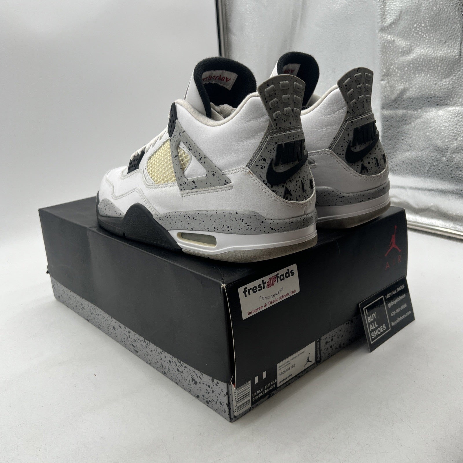 Size 11.5 - Air Jordan 4 Retro OG Mid White Cement (840606-192)