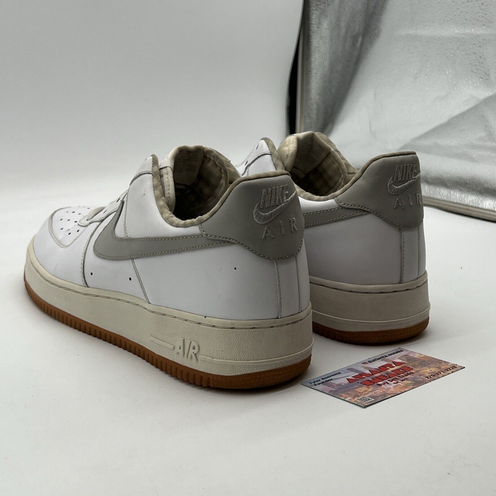 Size 12 - NIKE AIR FORCE 1 07 WHITE-TECH GREY (315122-169)