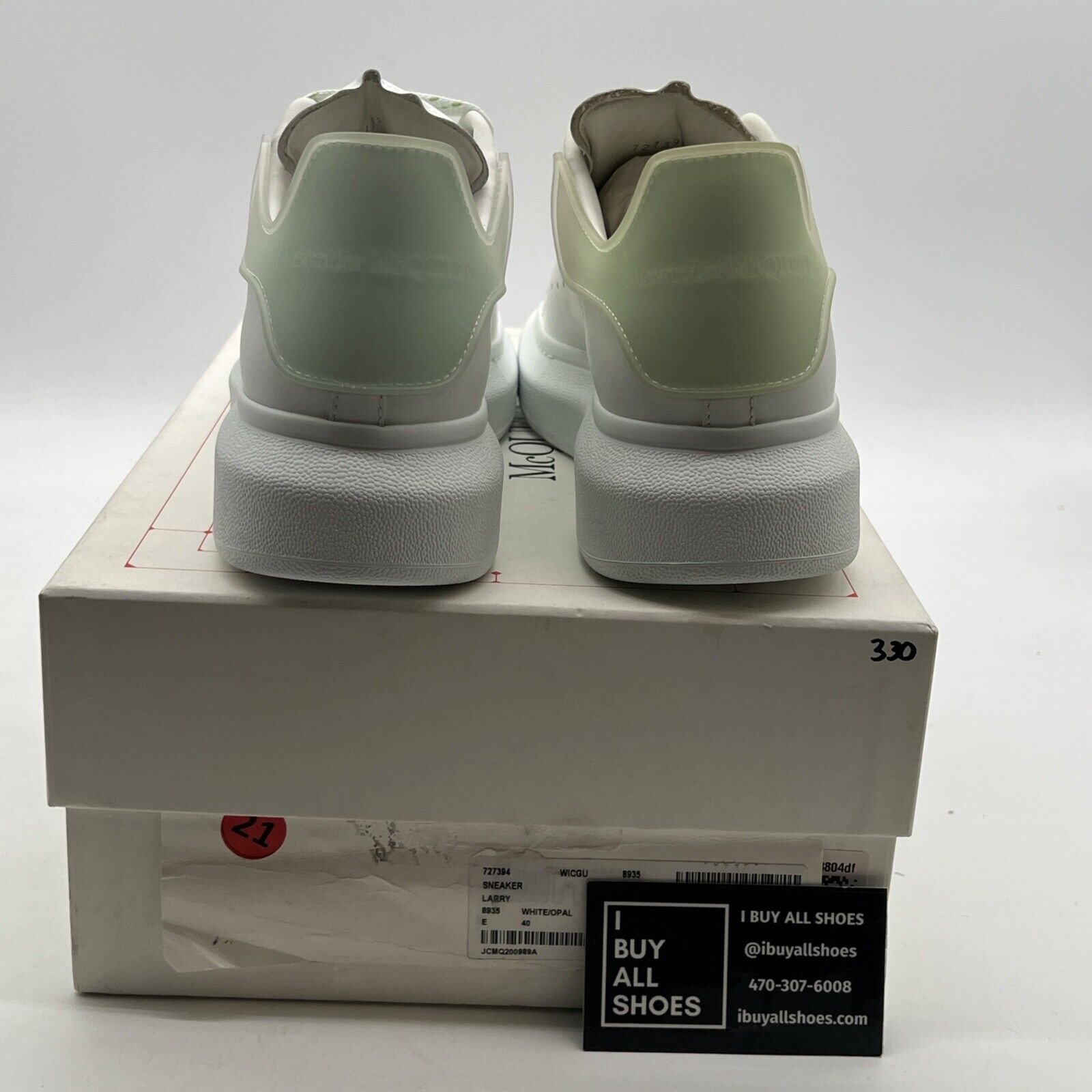 Size 9.5 - Alexander McQueen Men's Oversized Sneakers White/Opal