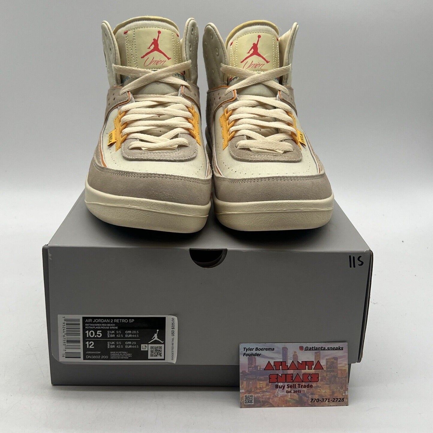 Size 10.5 - Union LA x Air Jordan 2 Retro SP Rattan Leather Suede (DN3802-200)