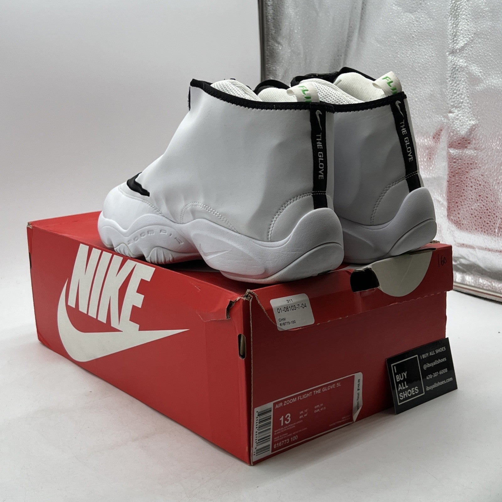 Size 13 - Nike Air Zoom Flight The Glove SL White Poison Green (616773-100)