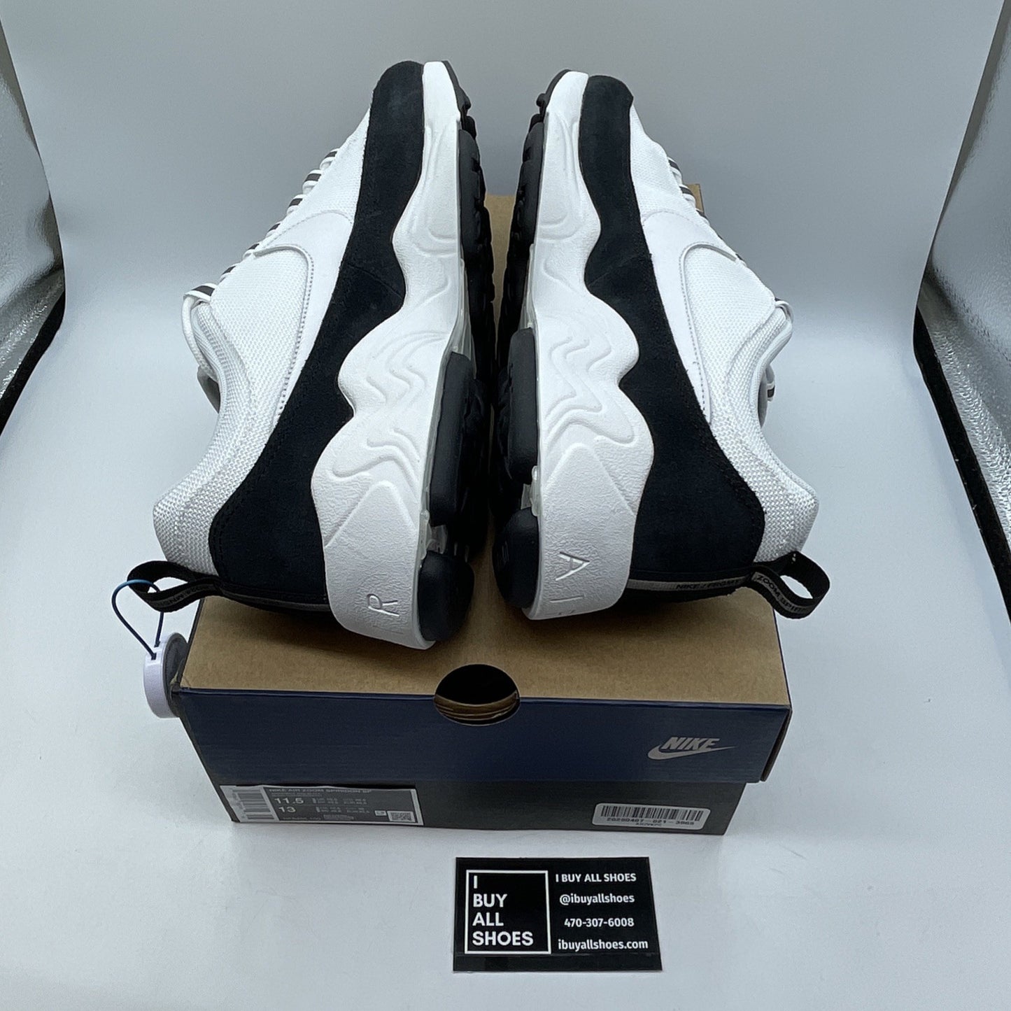 Size 11.5 - Nike Fragment Design x Air Zoom Spiridon White Blue Void HF5455-100