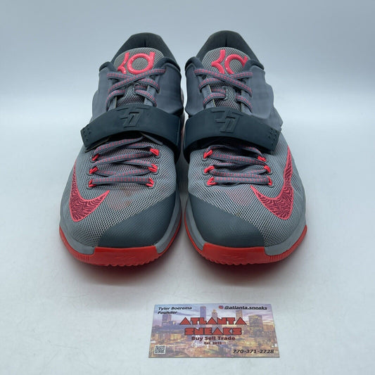 Size 10.5 - Nike KD 7 Calm Before The Storm Grey Pink Suede Leather (653996-060)