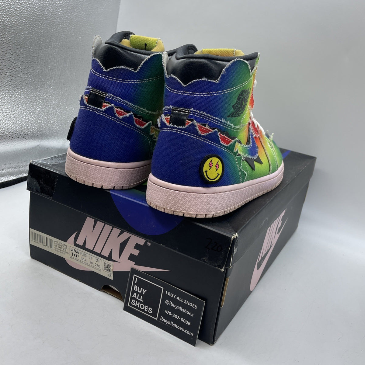 Size 10.5 - Air Jordan 1 Retro OG High x J Balvin Tie Dye (DC3481-900)