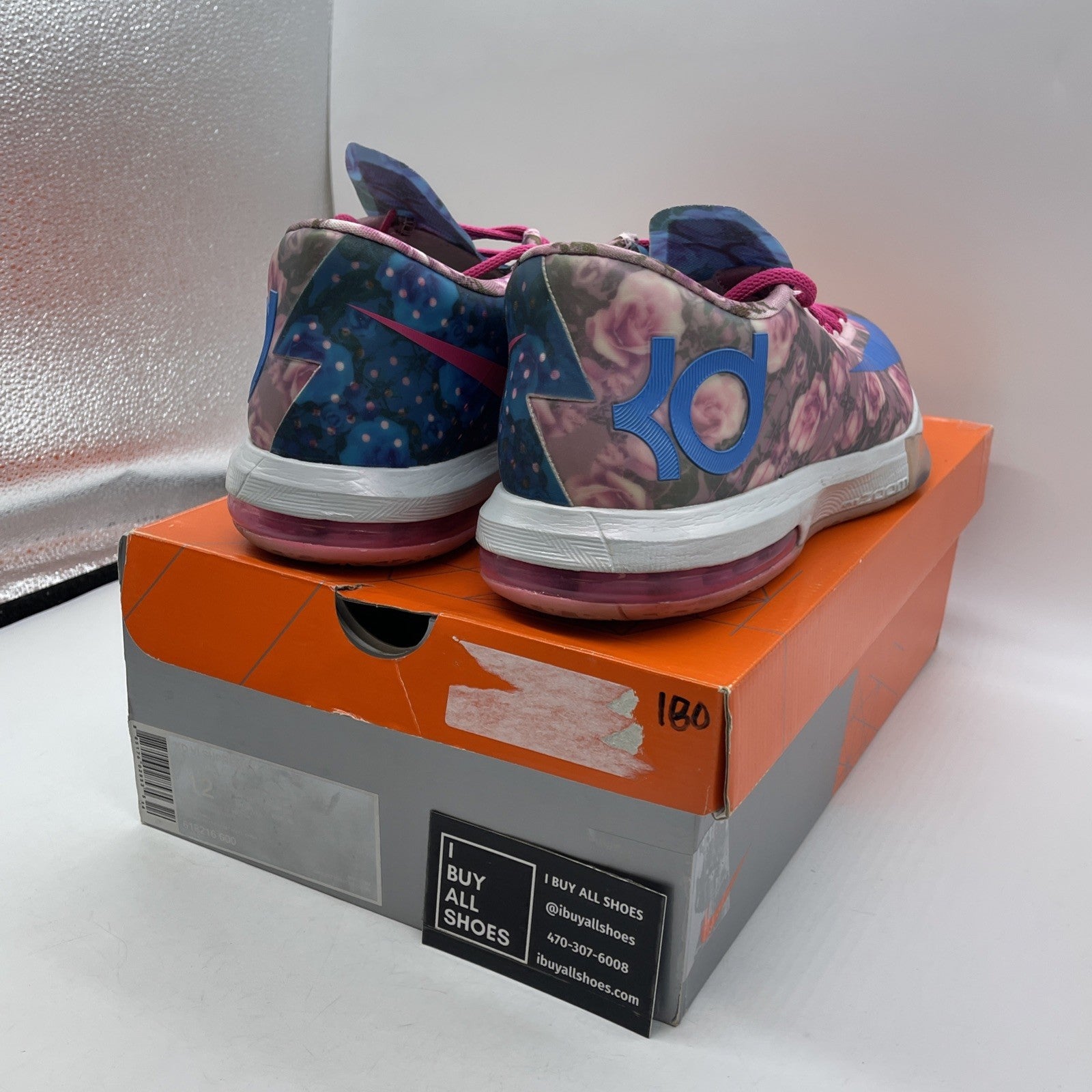 Size 12 - Nike KD 6 Supreme Aunt Pearl Blue Purple Leather (618216-600)