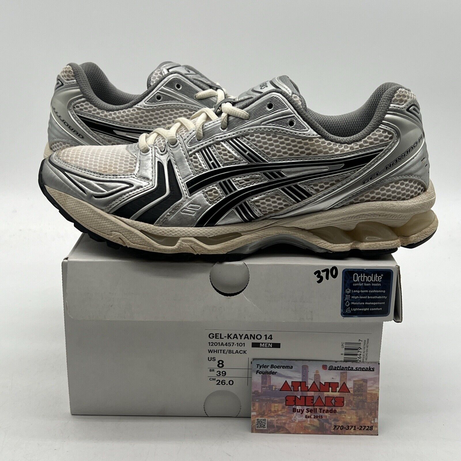 Size 8 - ASICS JJJJound x Gel Kayano 14 Silver Black (1201A457-101)