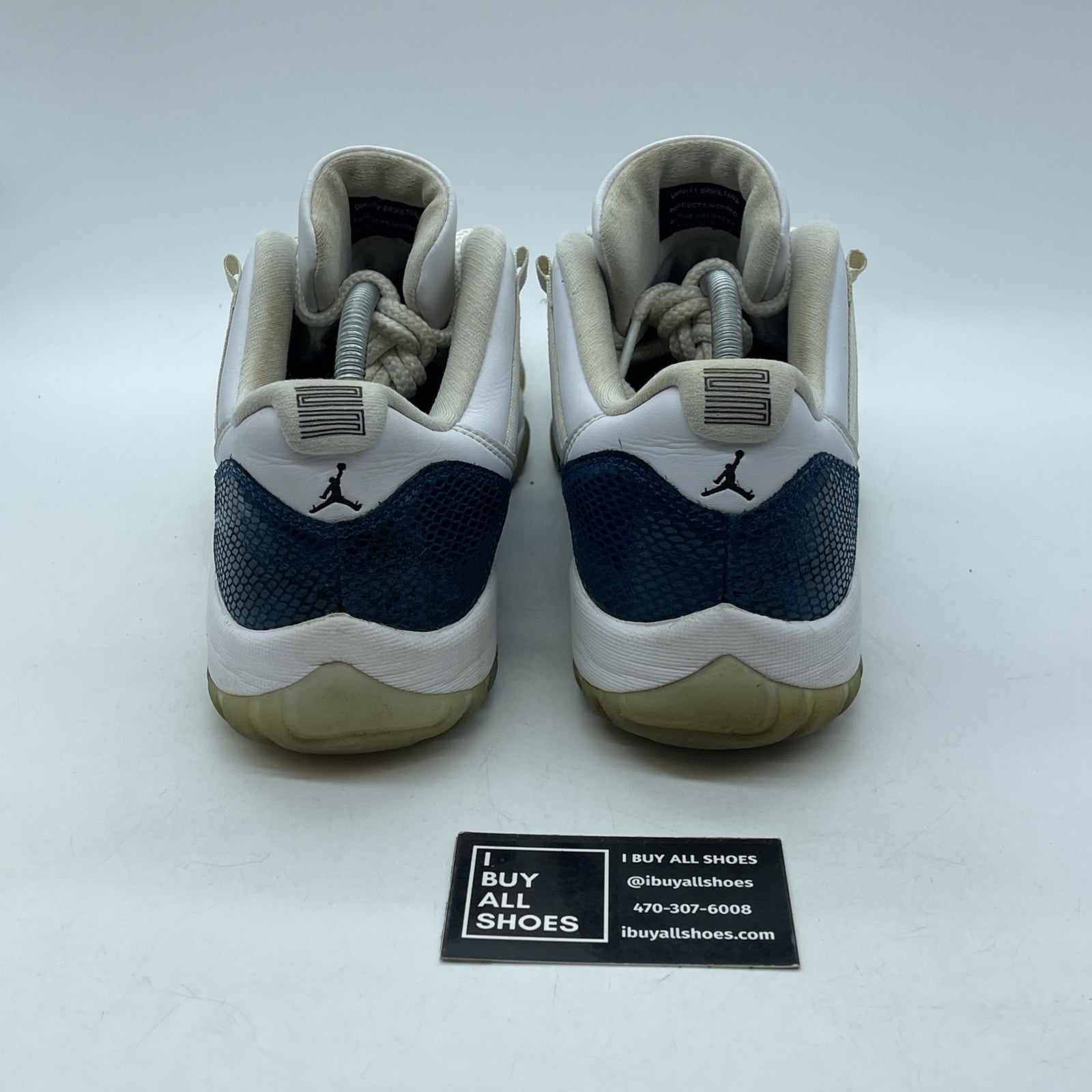 Size 11 - Jordan 11 Retro Low Snakeskin 2019 Blue White Suede (CD6846-102)