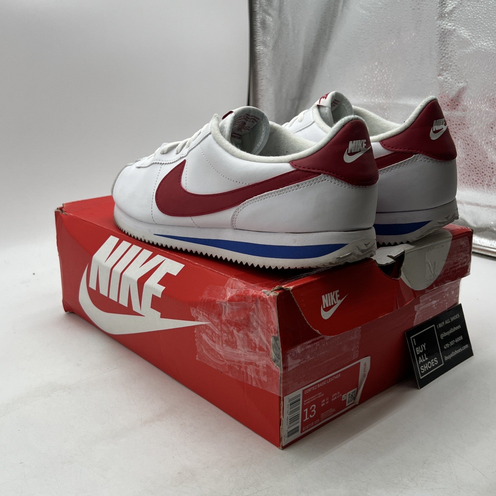 Size 13 - Nike Cortez Basic Leather 2019 Forrest Gump (819719-103)
