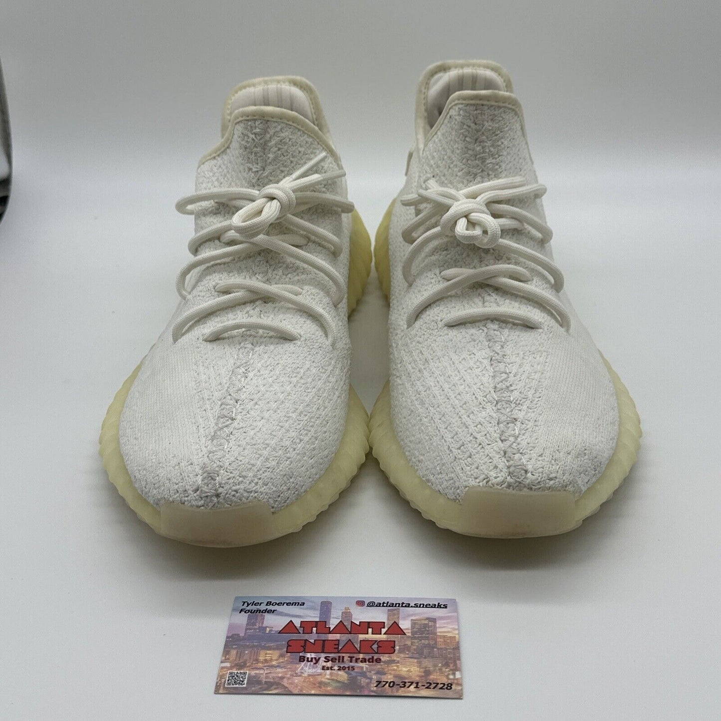 Size 12 - adidas Yeezy Boost 350 V2 Low Cream White / Triple White OG 2017 PAIR