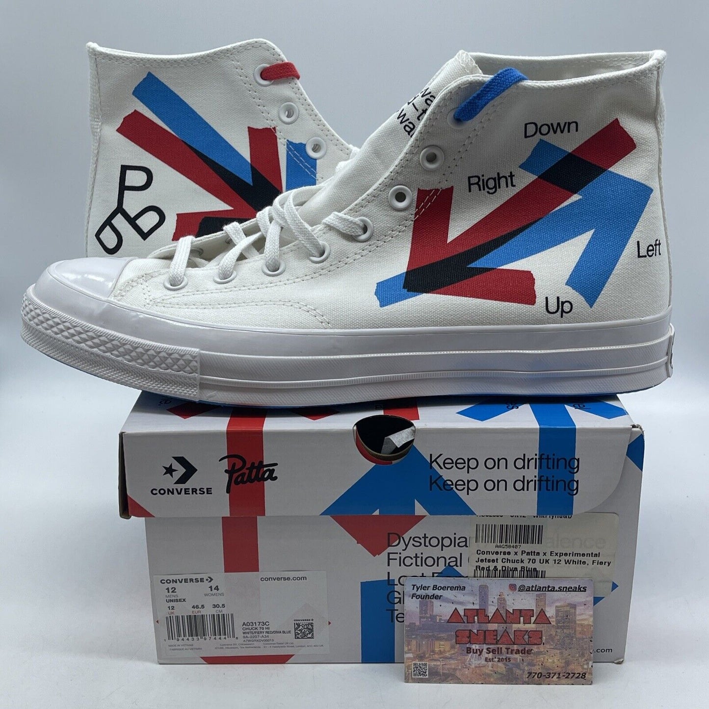 Size 12 - Converse Patta x Experimental Jetset x Chuck 70 High Patta (A03173C)