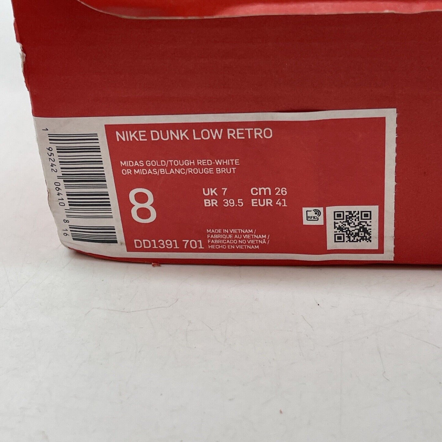 Size 8 - Nike Dunk Low USC Red Yellow White Leather (DD1391-701)
