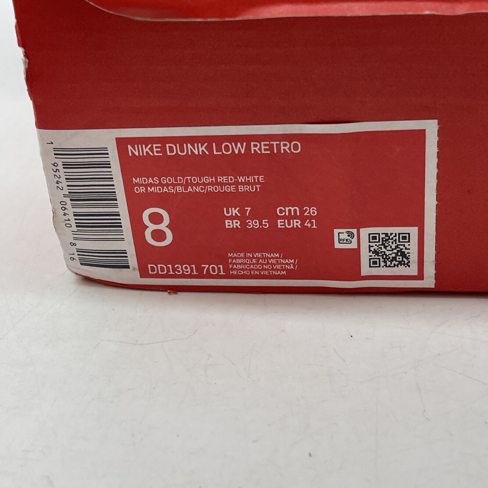 Size 8 - Nike Dunk Low USC Red Yellow White Leather (DD1391-701)