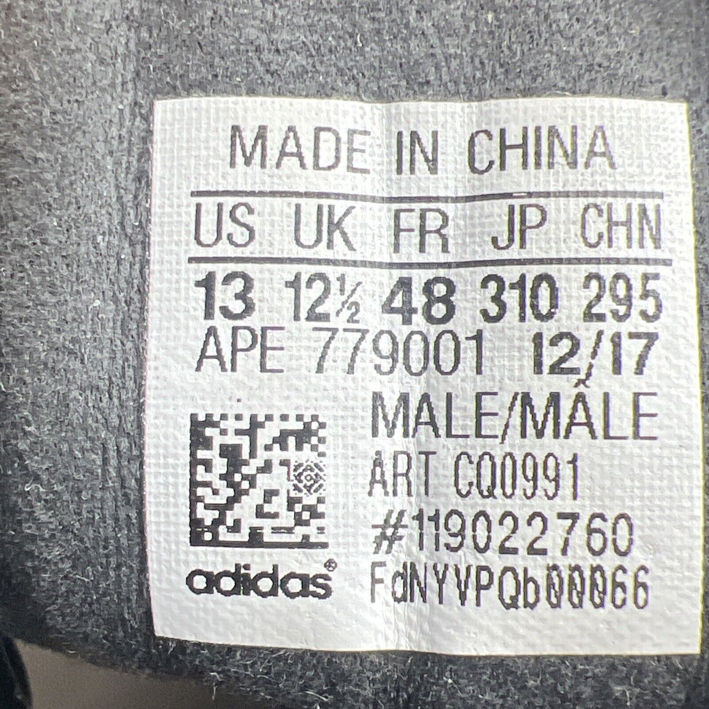 Size 13 - adidas Crazy BYW LVL 1 Black White (CQ0991)