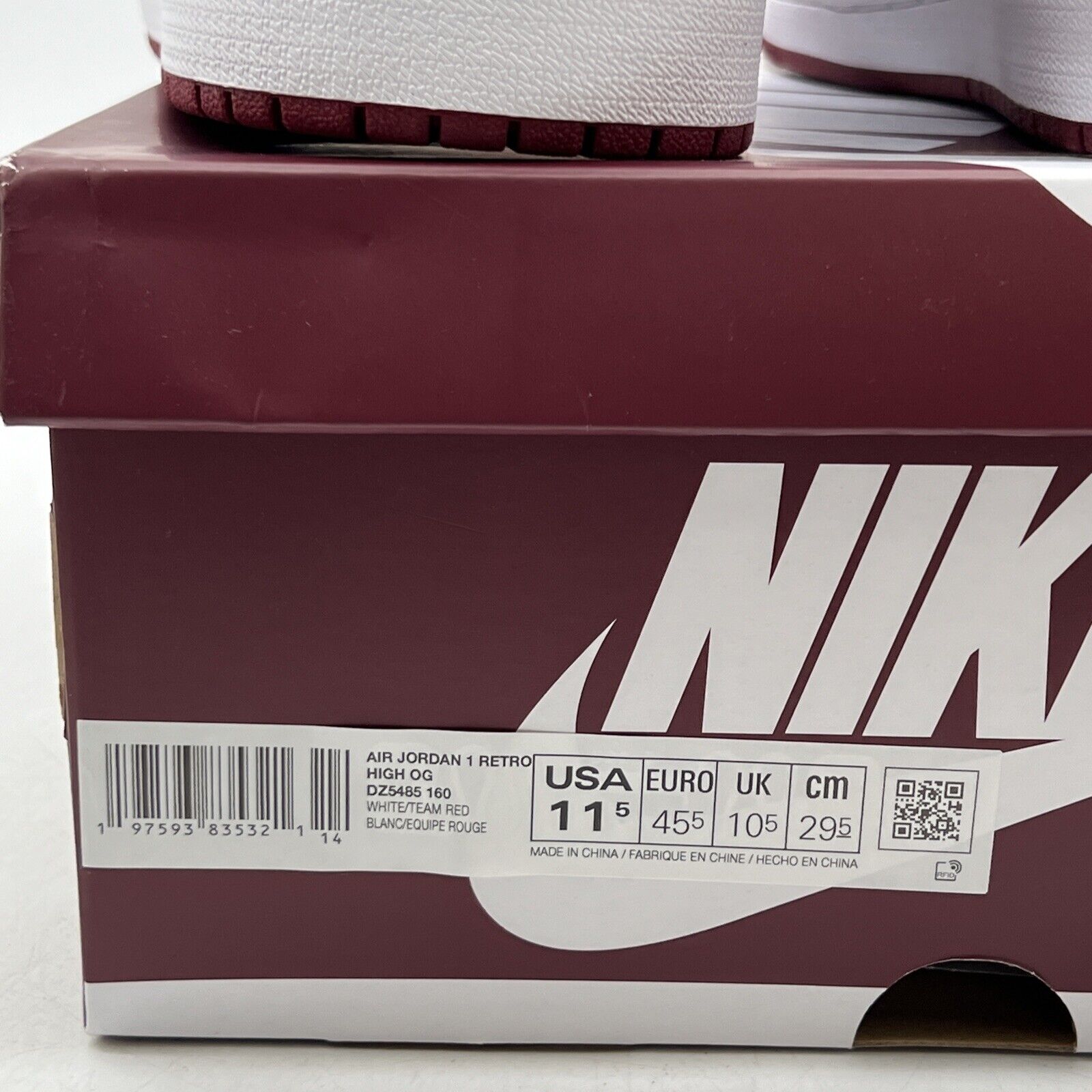 Size 11.5 - Air Jordan 1 Retro OG High Artisanal Red Leather (DZ5485-160)