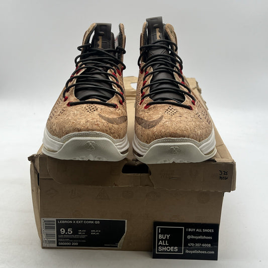 Size 9.5 - Nike LeBron 10 EXT QS Cork (580890-200)
