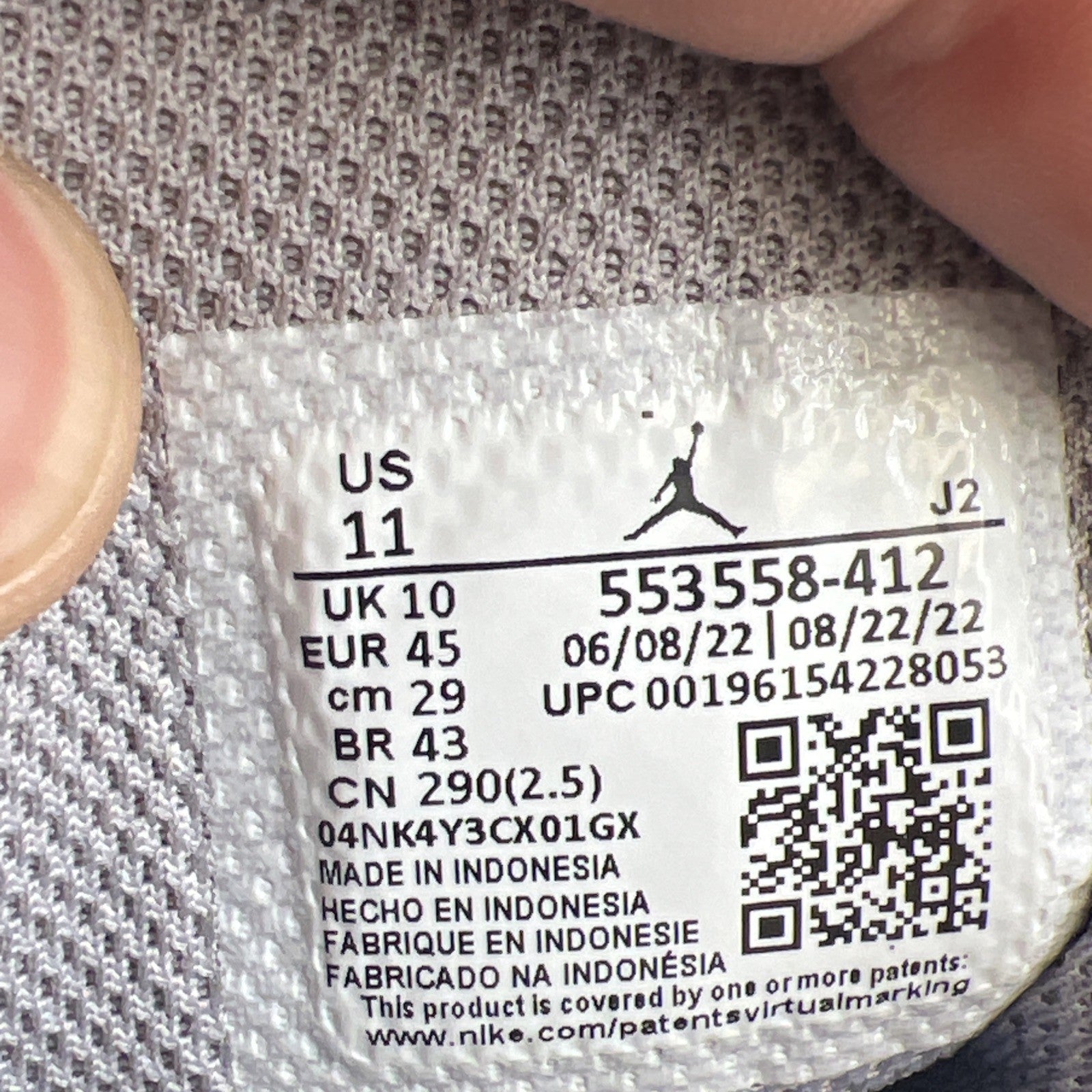 Size 11 - Air Jordan 1 Low True Blue Cement (553558-412)