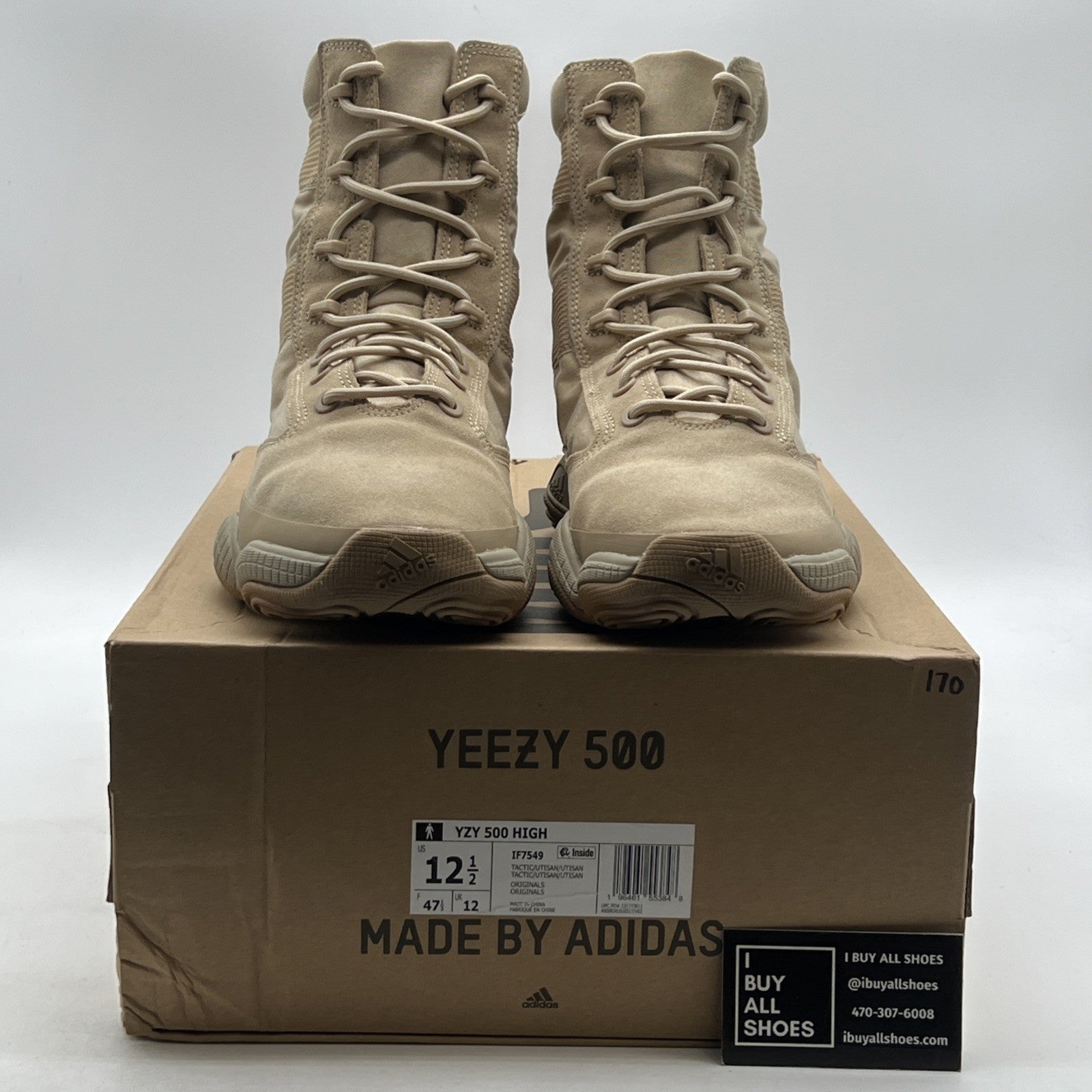 Size 12.5 - adidas Yeezy 500 Tactical High Sand (IF7549)