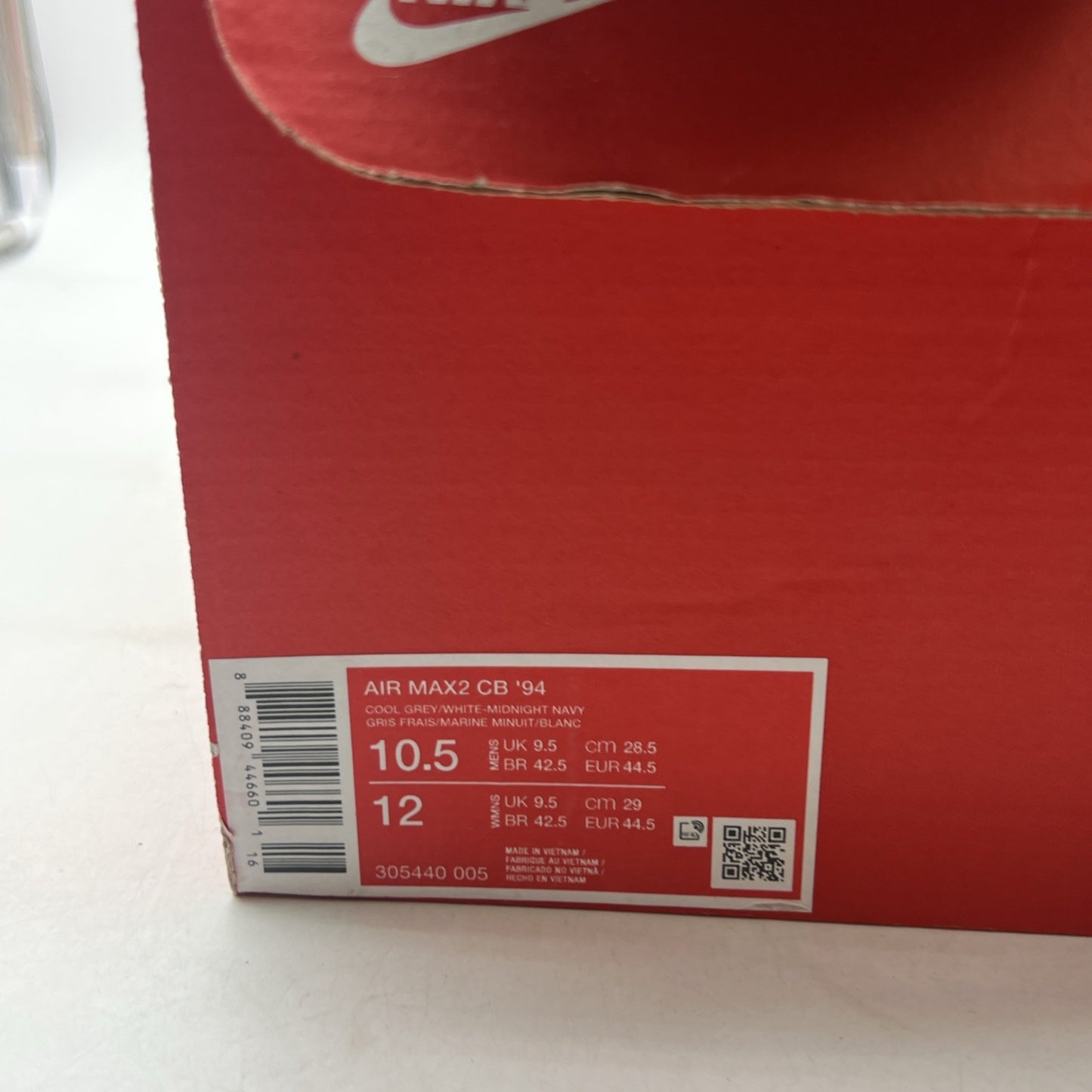 Size 10.5 - Nike Air Max 2 CB 94 2015 Cool Grey (305440-005)