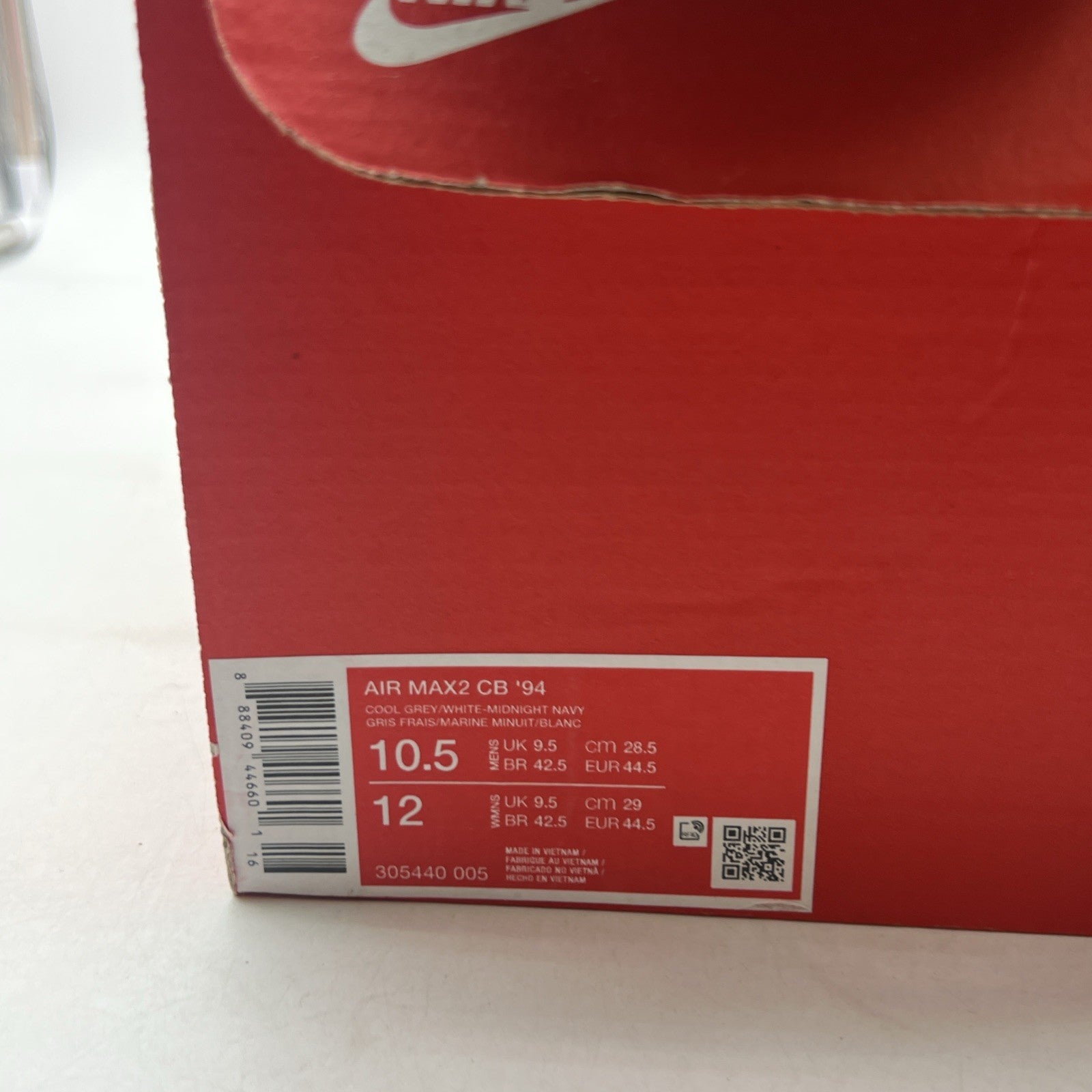 Size 10.5 - Nike Air Max 2 CB 94 2015 Cool Grey (305440-005)