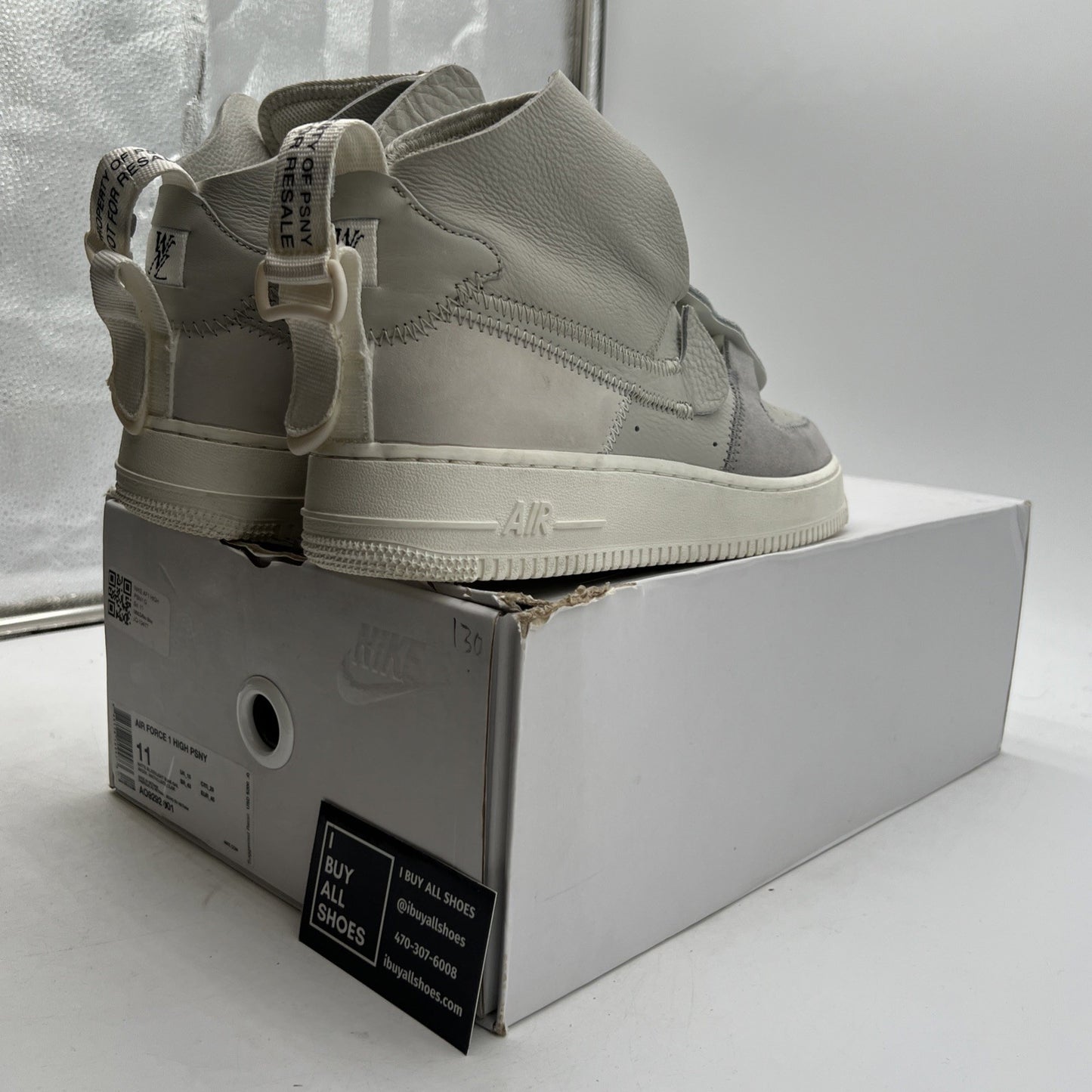 Size 11 - Nike PSNY x Air Force 1 High Matte Silver (AO9292-001)