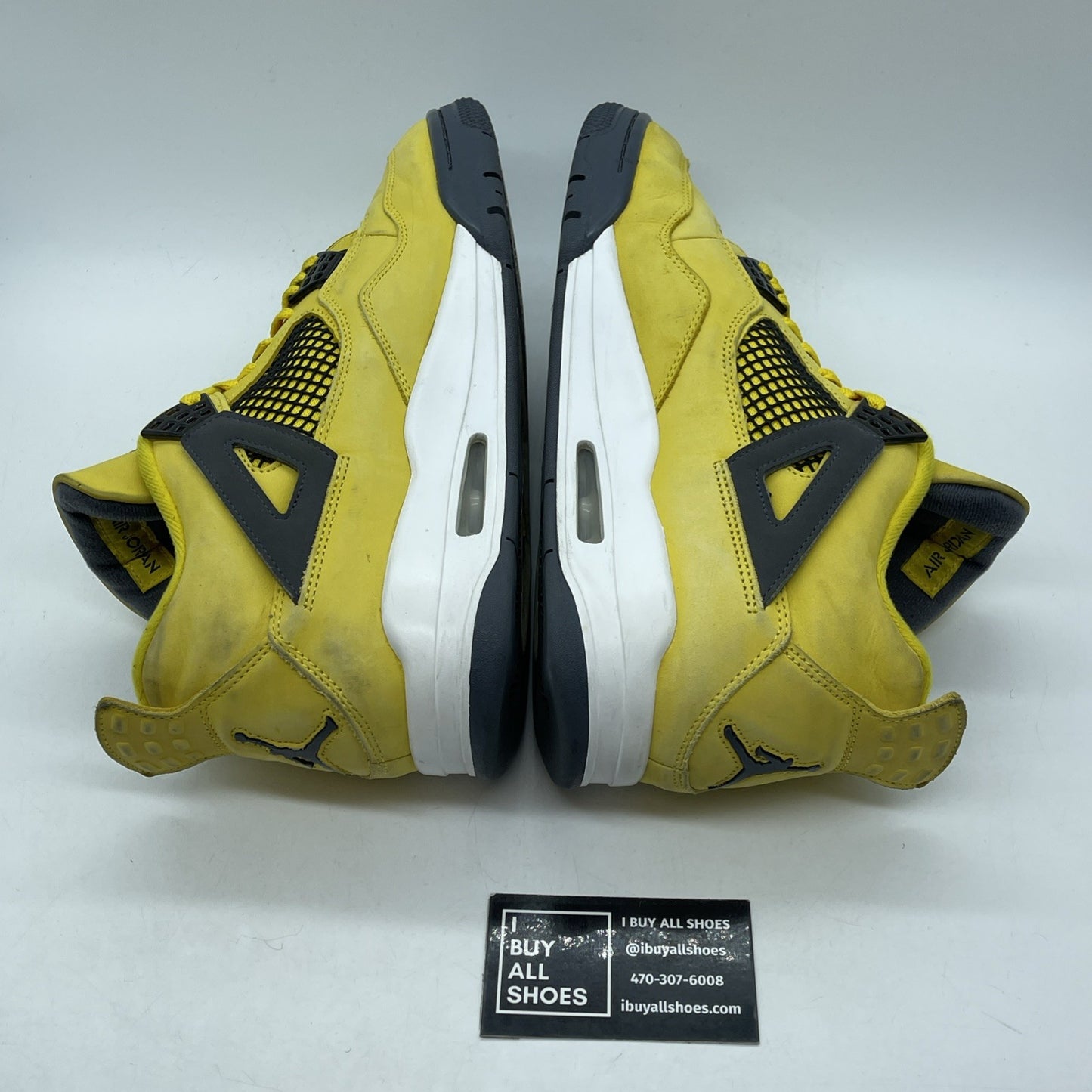 Size 11.5 - Jordan 4 Retro Mid Lightning Grey Yellow Suede (CT8527-700)