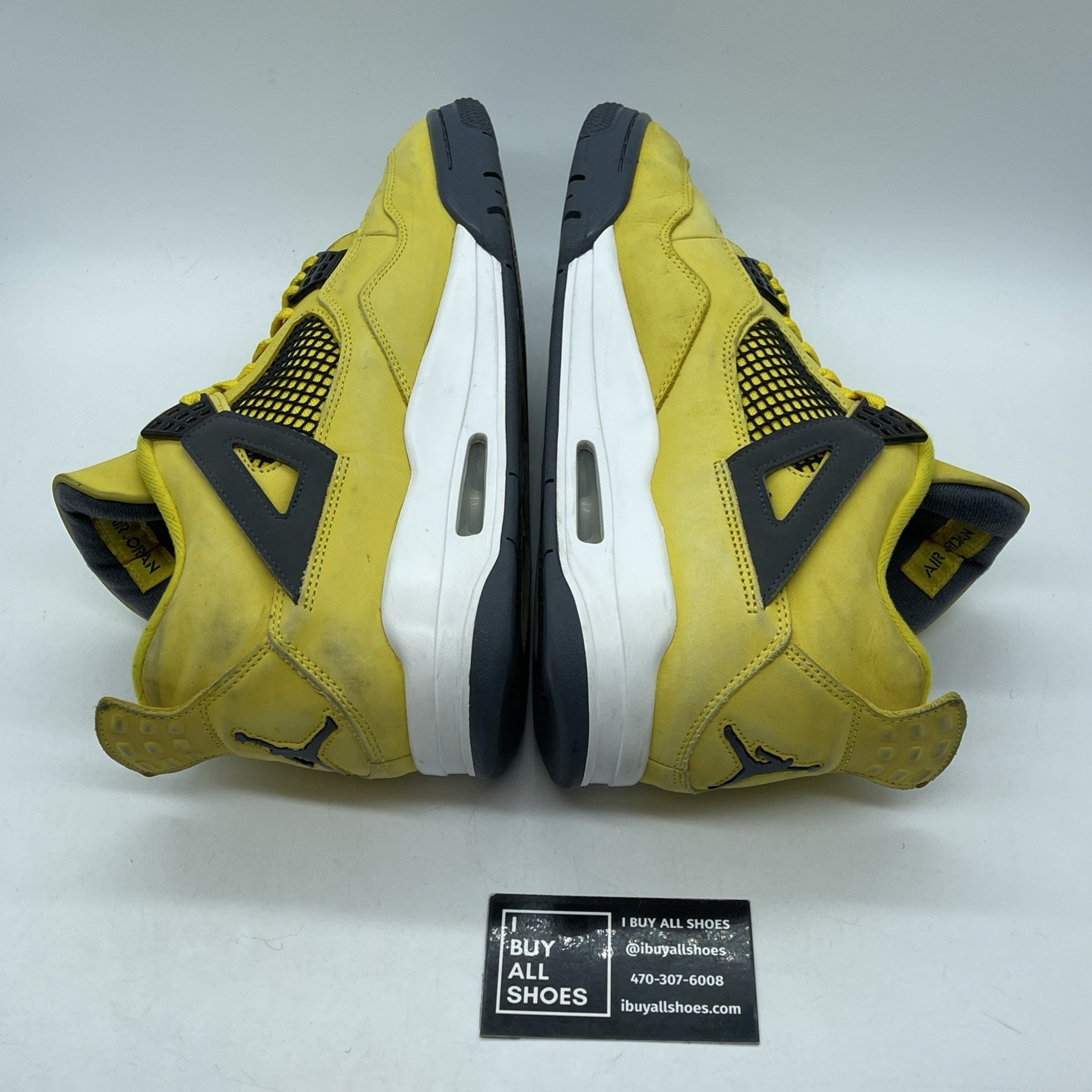 Size 11.5 - Jordan 4 Retro Mid Lightning Grey Yellow Suede (CT8527-700)