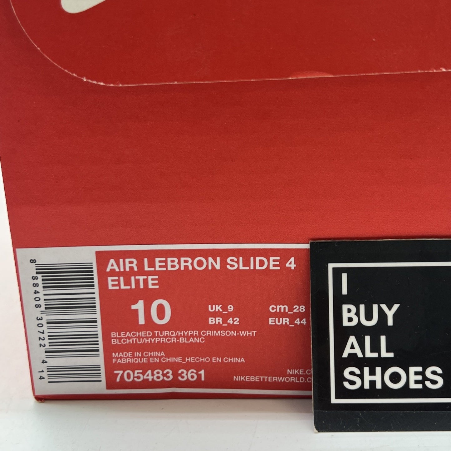 Size 10 - Nike Air Lebron Slide 4 Elite (705483-361)