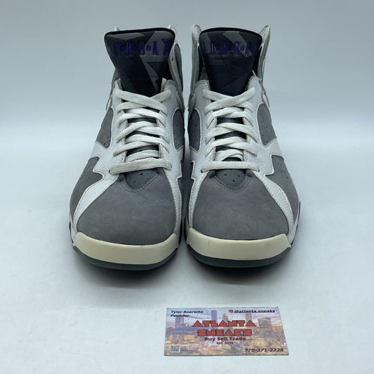 Size 12 - Air Jordan 7 Retro Flint Grey Purple Suede White Leather (304775-151)