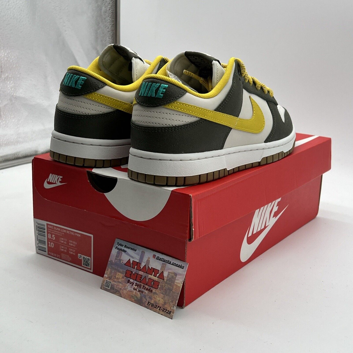 Size 8.5 - Nike Dunk Premium Low Cargo Khaki Vivid Sulfur (FV3629-371)